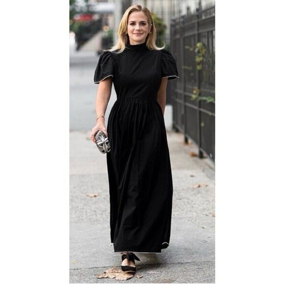 NWT Rhode Heidi Black Rhinestone Maxi Dress Size 4 - Picture 4 of 12